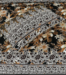 LEAFY SERENADE PREMIUM COTTON KING BEDSHEET 3 PCS