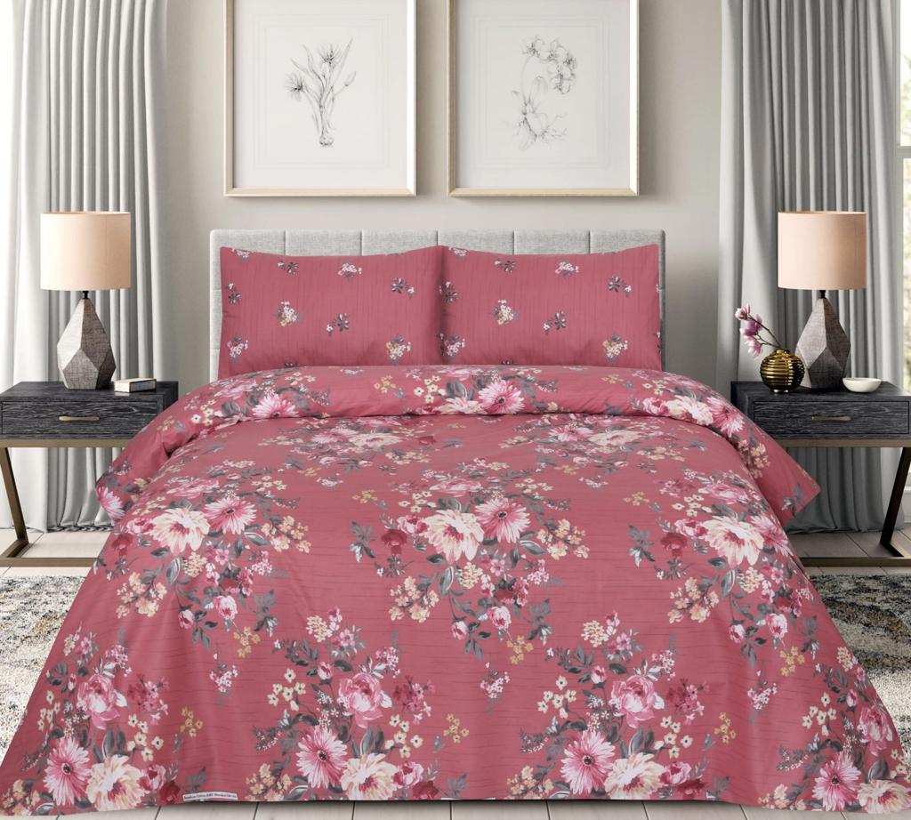 ROMA ZIGZAG  PREMIUM COTTON KING BEDSHEET 3 PCS