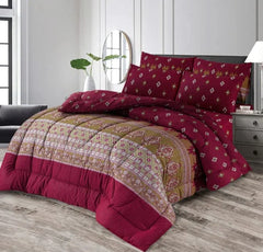 Double Bed 6 pc Winter Razai Set (Heavy Filling) DZ-20