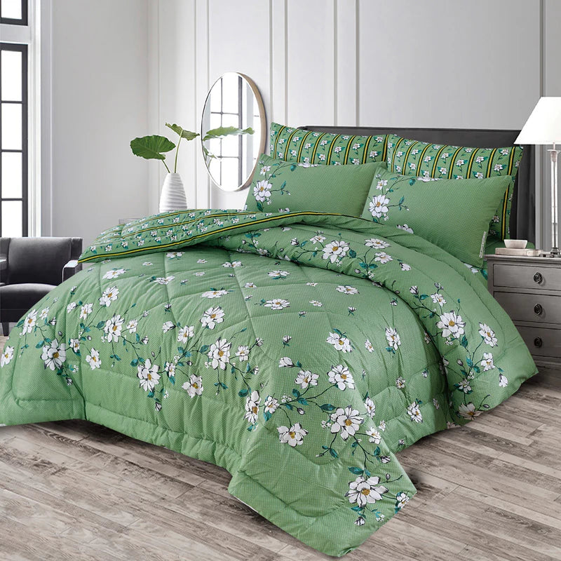 Double Bed 6 pc Winter Razai Set (Heavy Filling) DZ-17