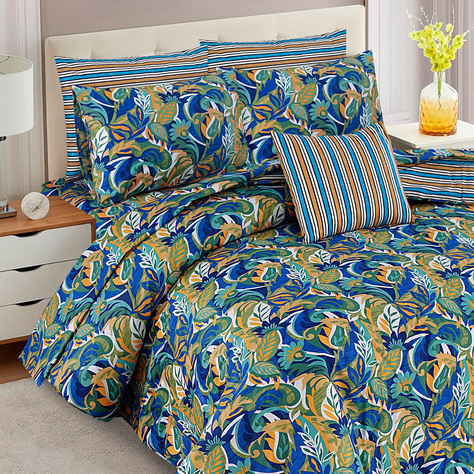7 Pcs Comforter Set Nishat-1040 (Light Filling)