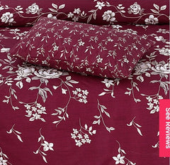 RED-IN PREMIUM PURE COTTON KING BEDSHEET 3 PCS