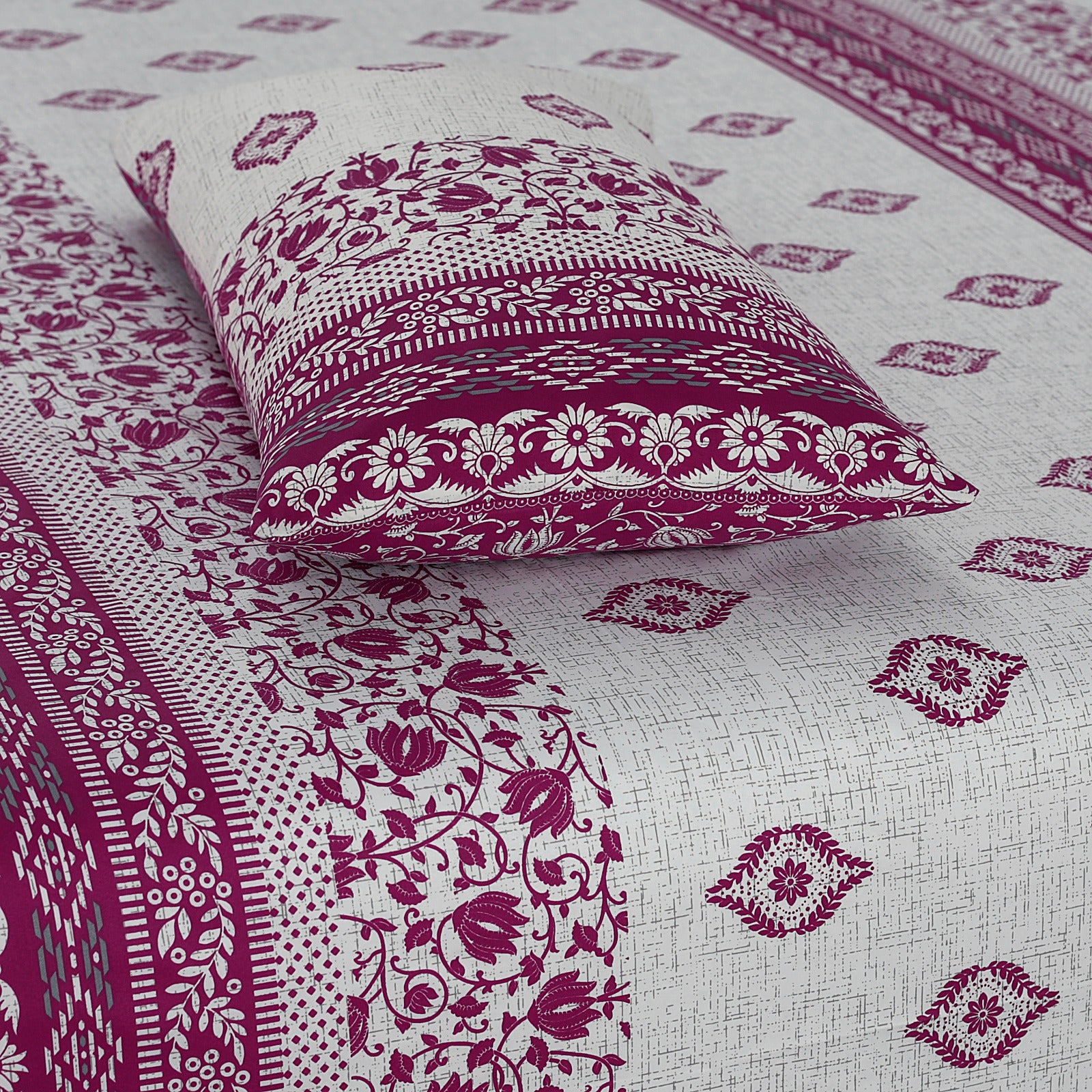 SAPHI-  PREMIUM COTTON KING BEDSHEET 3 PCS