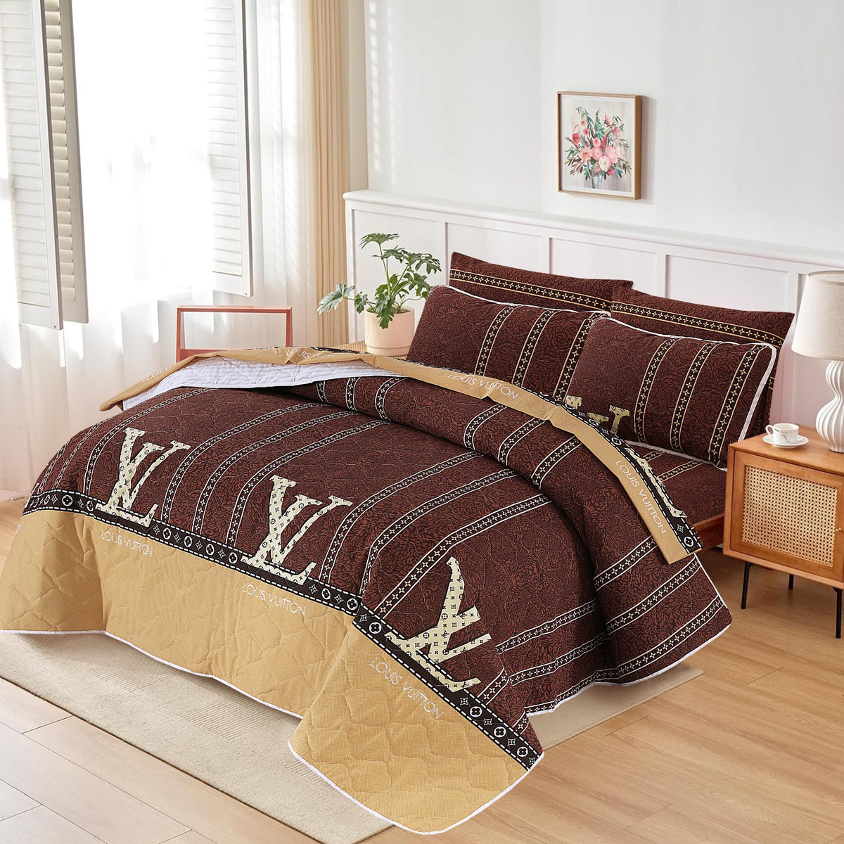 6 Pcs Comforter Set Nishat-1093 ( Light Filling)