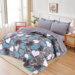 DIVINE HEART  6 Pcs Comforter Set Nishat-2099 ( Light Filling)