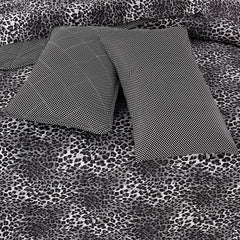 Black Cheetah 6 Pcs Comforter Set Nishat-2099 ( Light Filling)
