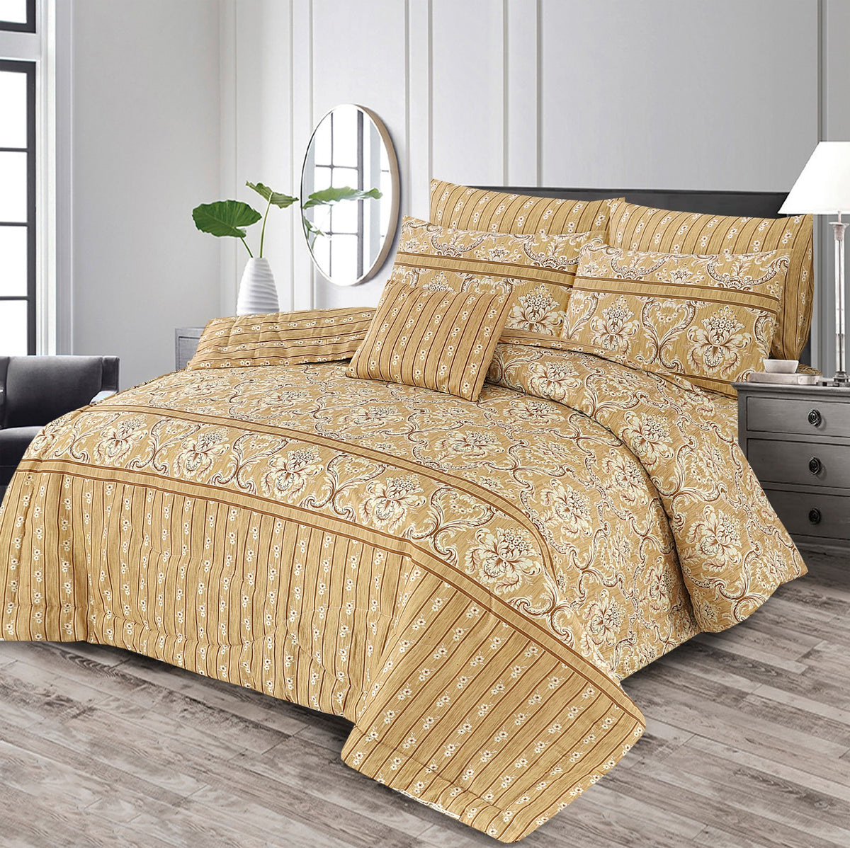 7 Pcs Comforter Set DZ-96 ( light weight filling )