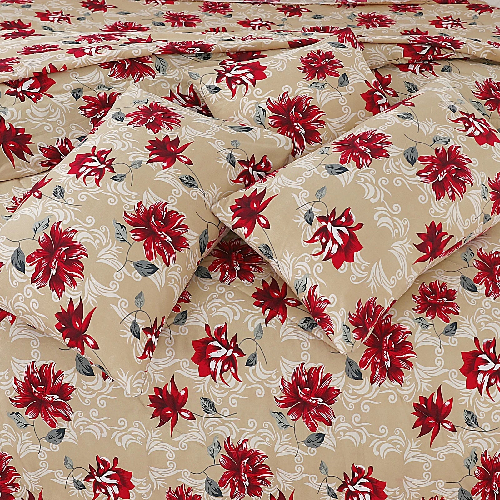 Double Bed 6 pc Winter Razai Set (Heavy Filling) DZ-09