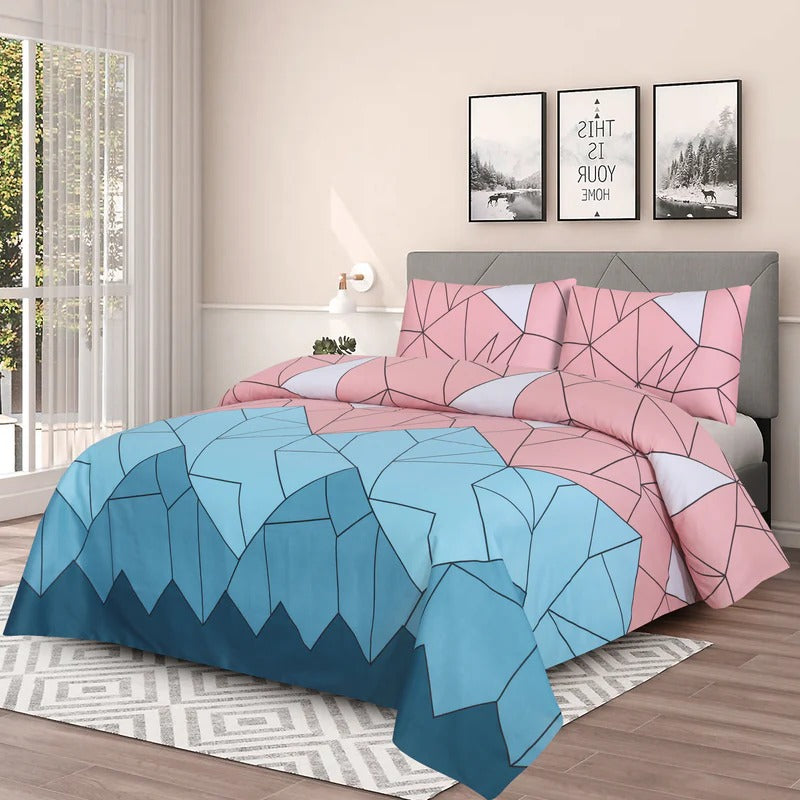 DIVINE PREMIUM PURE COTTON KING BEDSHEET 3 PCS