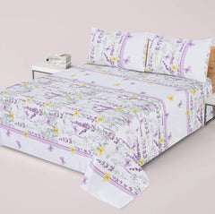 DZ-1043 PREMIUM COTTON KING BEDSHEET 3 PCS