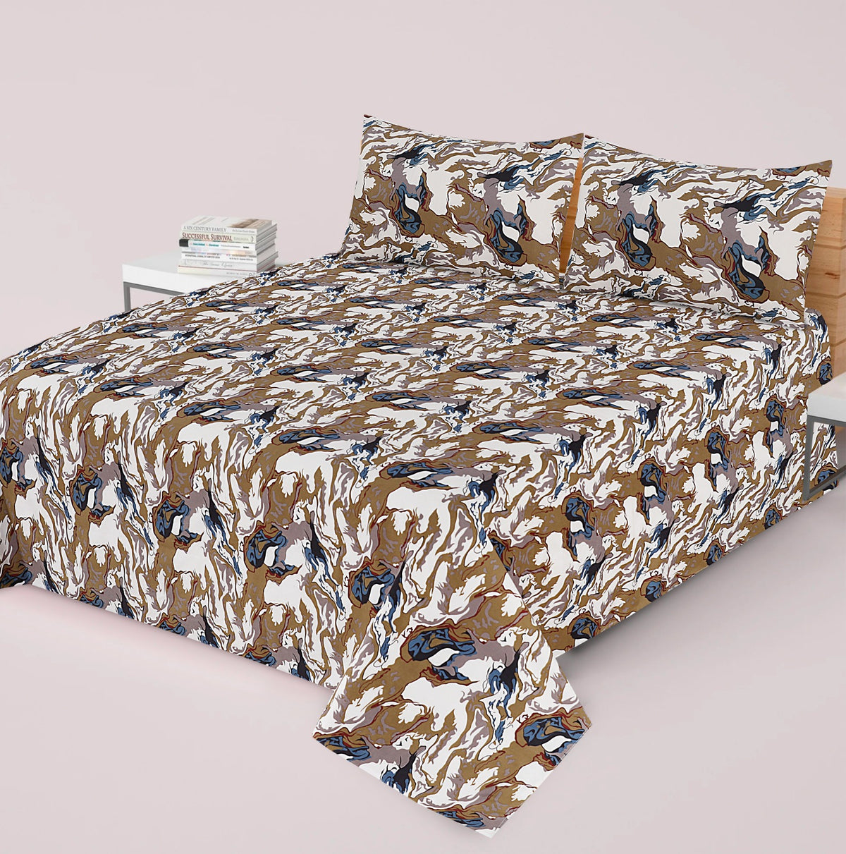 EGGO  PREMIUM COTTON KING BEDSHEET 3 PCS