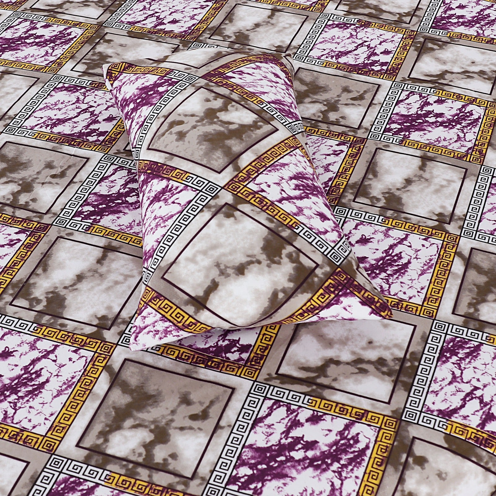 DZ-1026 PREMIUM COTTON KING BEDSHEET 3 PCS