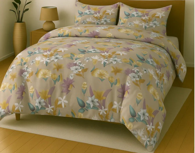 MICR-111 PREMIUM COTTON KING BEDSHEET 3 PCS