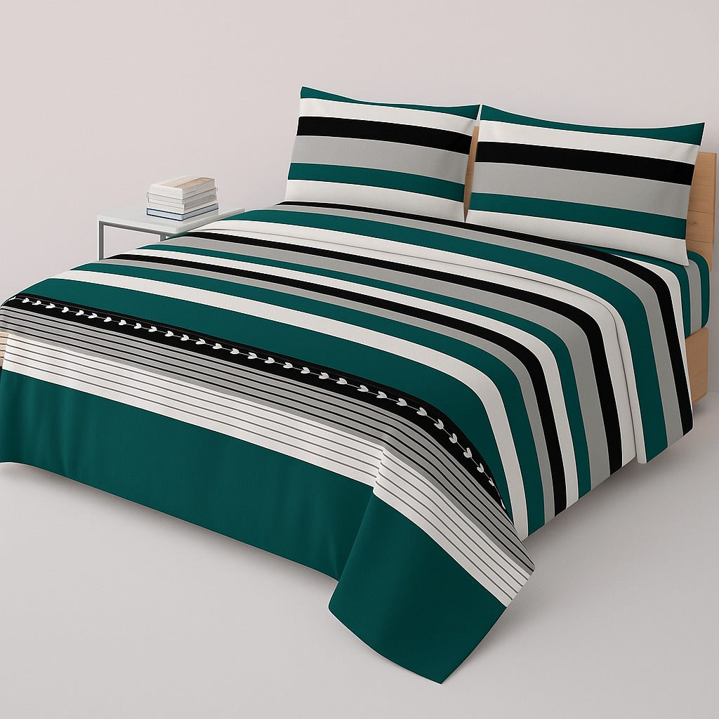 DZ-1036 PREMIUM COTTON KING BEDSHEET 3 PCS