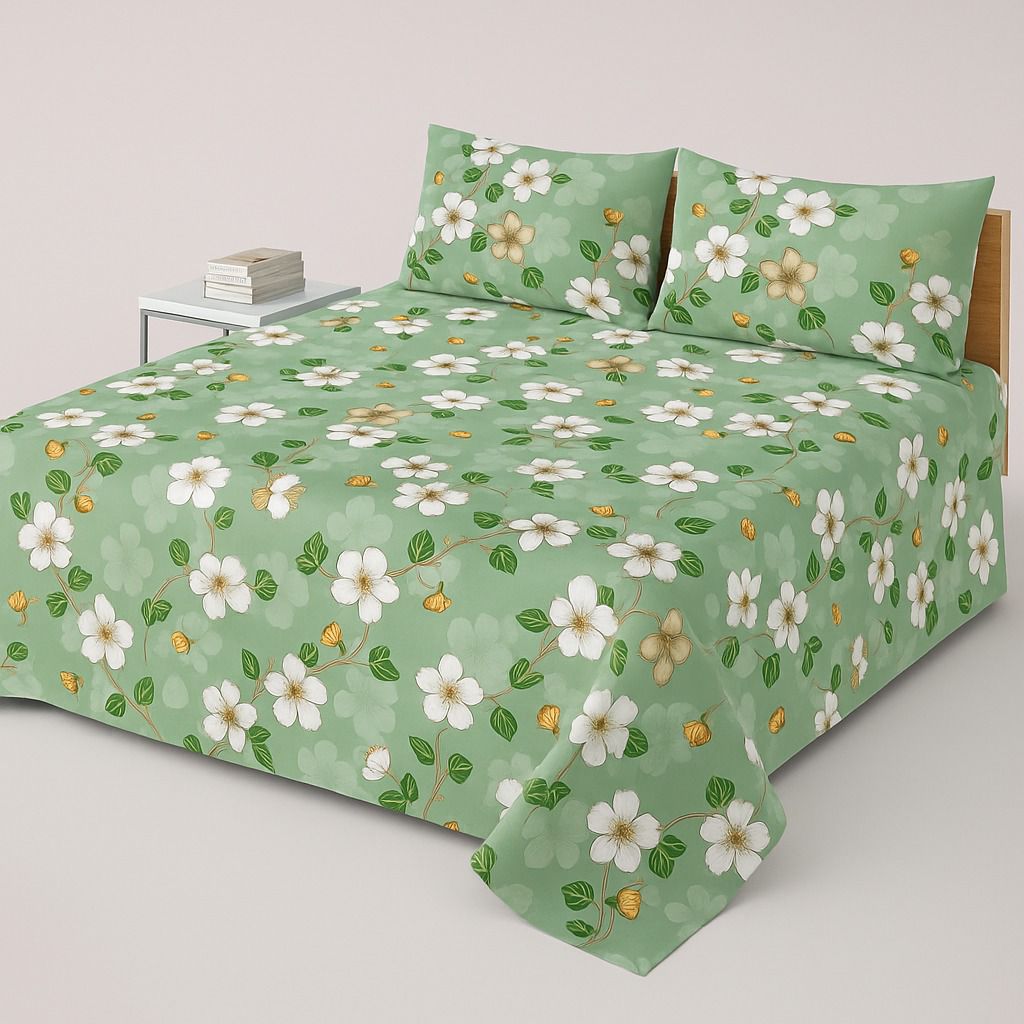 DZ-1031 PREMIUM COTTON KING BEDSHEET 3 PCS