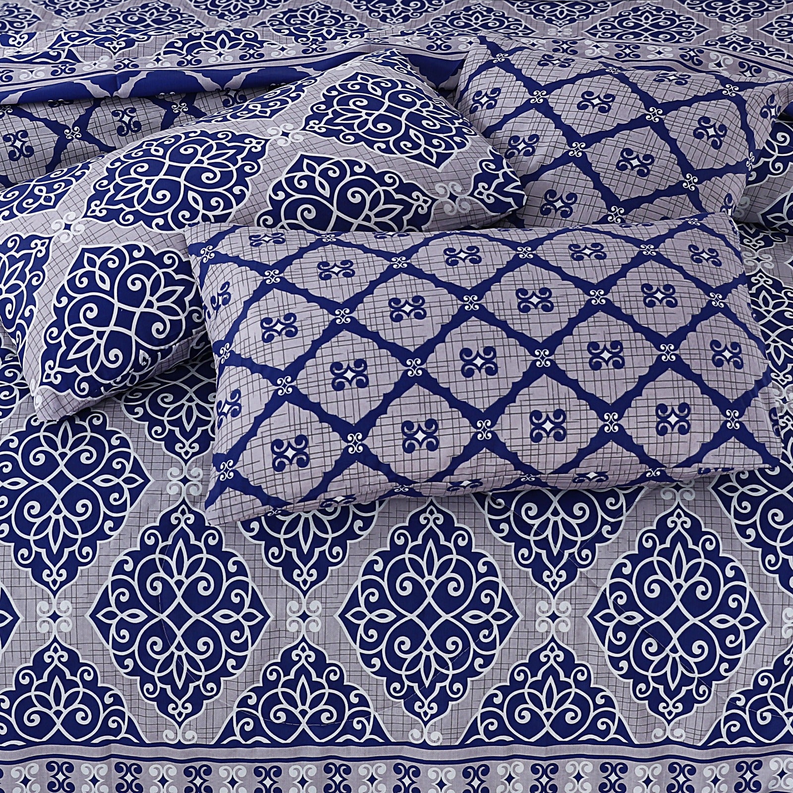 Double Bed 6 pc Winter Razai Set (Heavy Filling) DZ-29