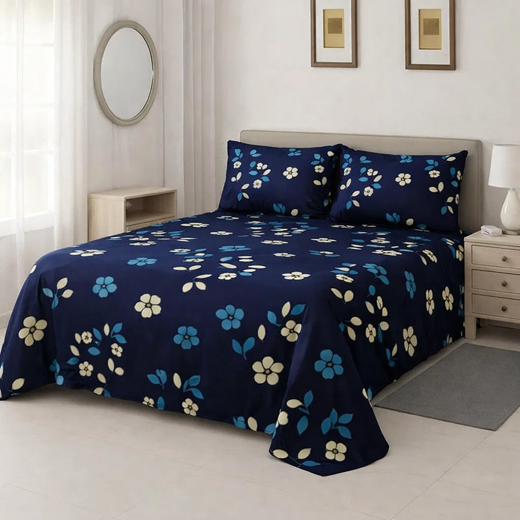 PRINTED PURE COTTON BEDSHEET ASH-4093