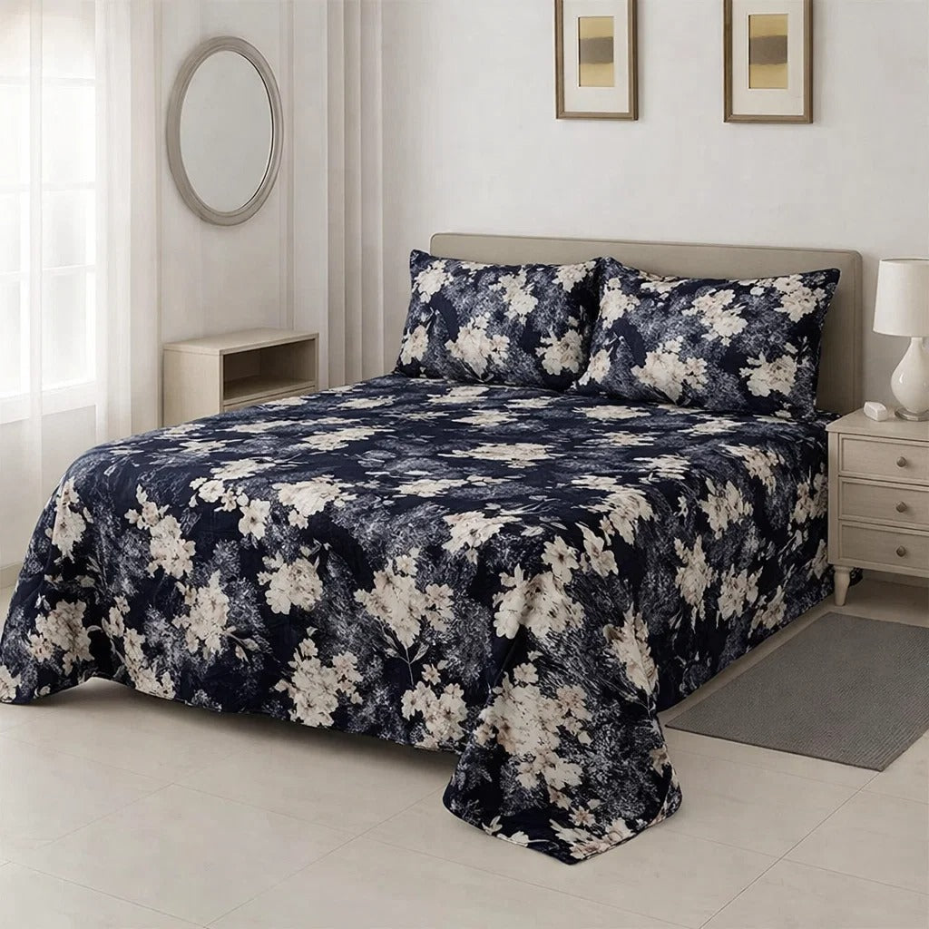 PRINTED PURE COTTON BEDSHEET ASH-4082