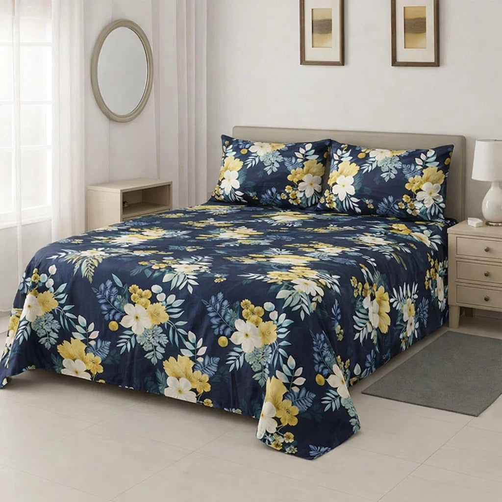 PRINTED PURE COTTON BEDSHEET ASH-4094