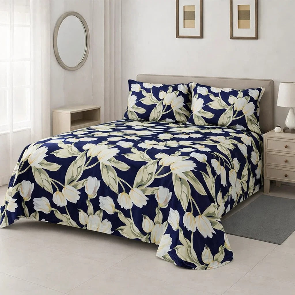 PRINTED PURE COTTON BEDSHEET ASH-5105