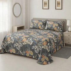 PRINTED PURE COTTON BEDSHEET ASH-4086