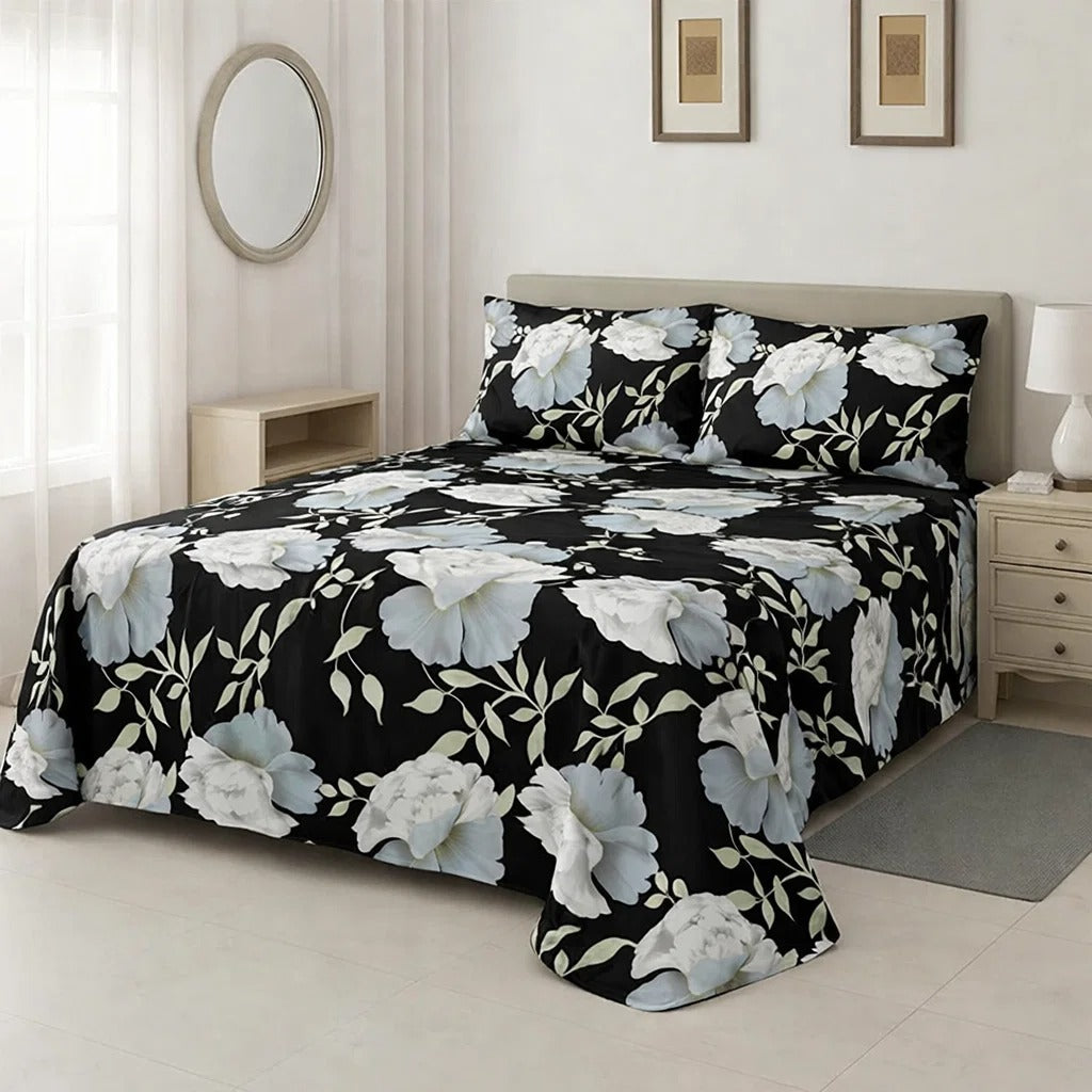 PRINTED PURE COTTON BEDSHEET ASH-4087