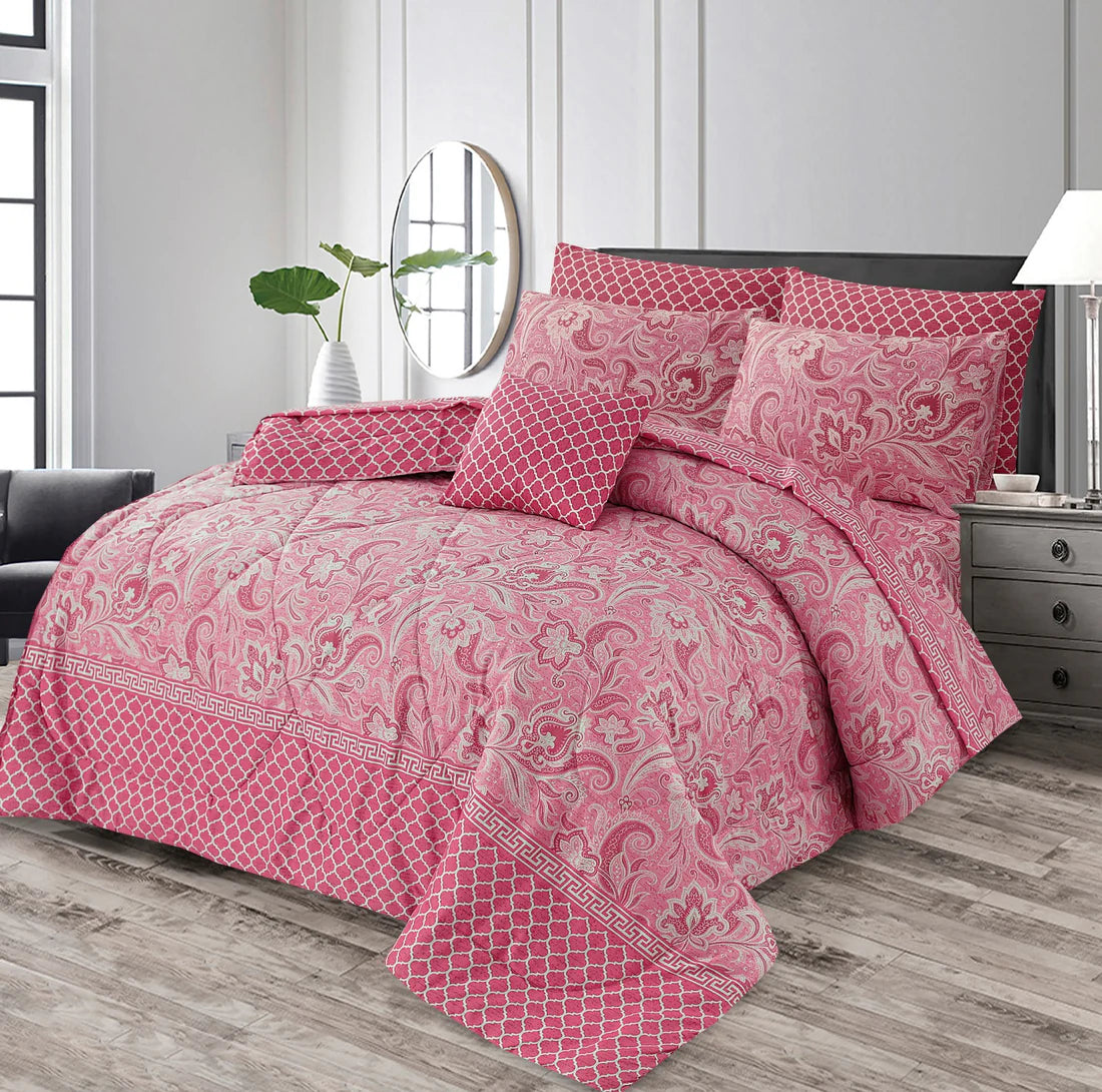 7 Pcs Comforter Set DZ-76 ( light weight filling )