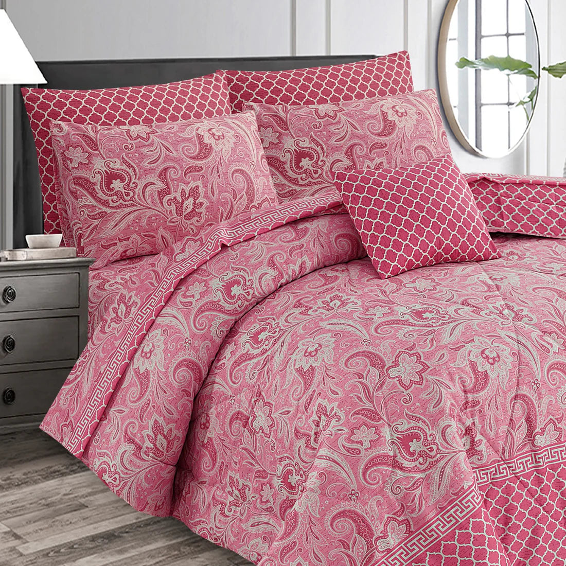 7 Pcs Comforter Set DZ-76 ( light weight filling )