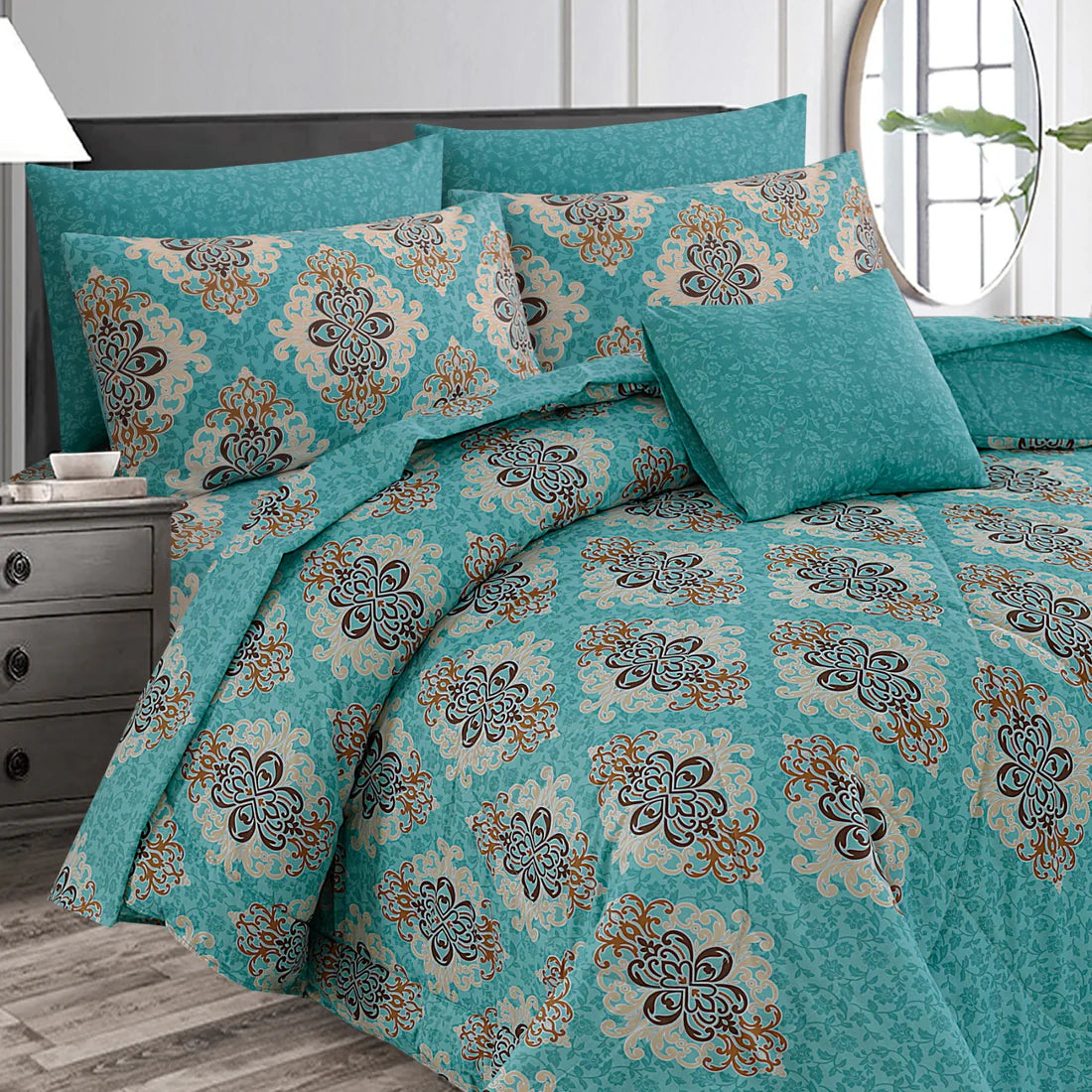 7 Pcs Comforter Set DZ-75 ( light weight filling )