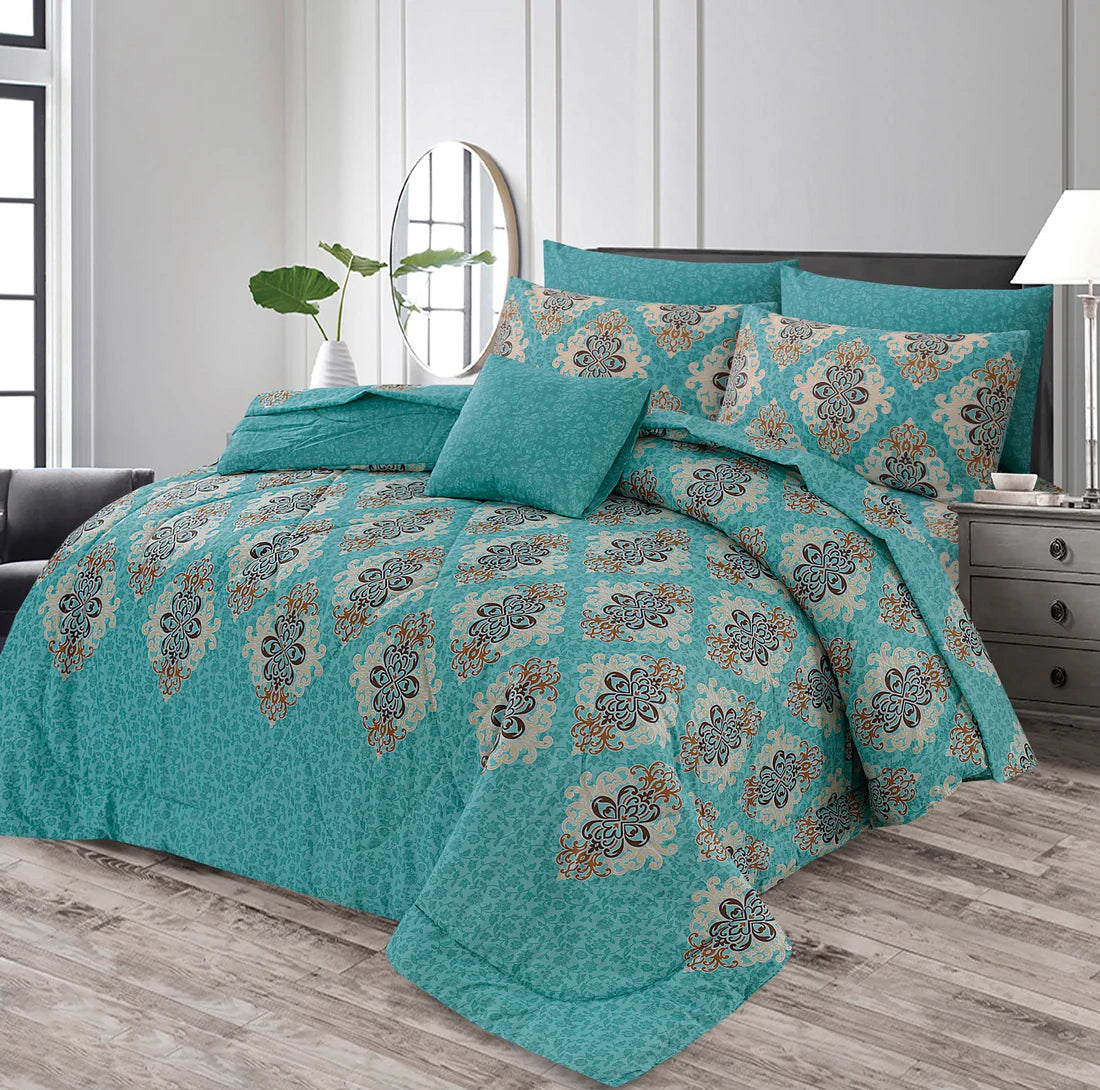 7 Pcs Comforter Set DZ-75 ( light weight filling )